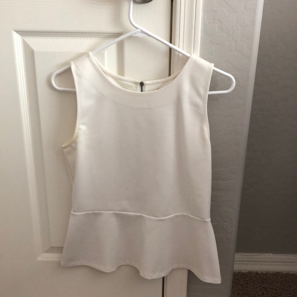 LOFT - Off white peplum top